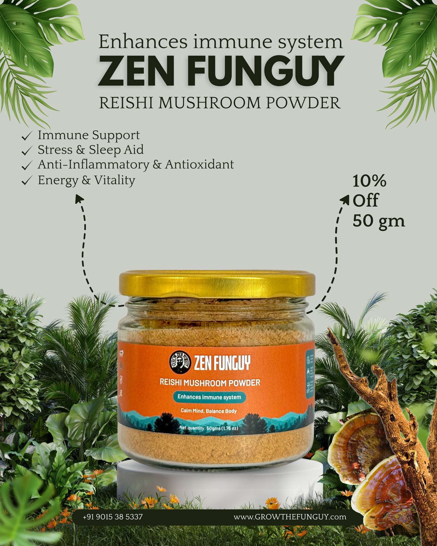 Zen Funguy Reishi Mushroom Powder