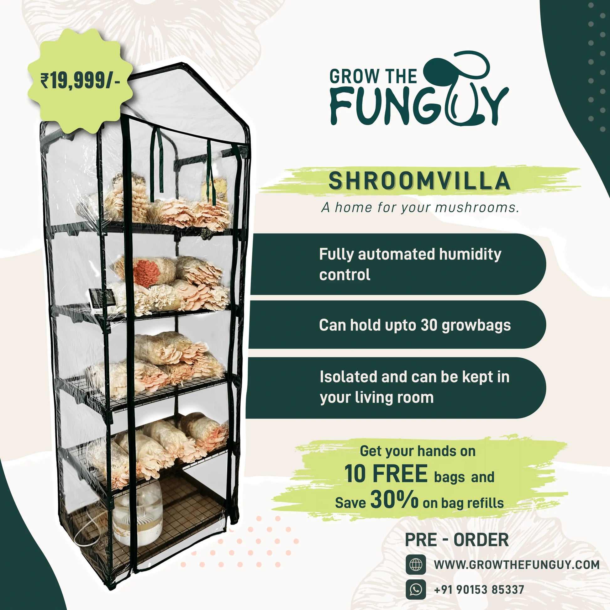 SHROOMVILLA - Automated Mushroom Grow Tent (Pre-Order) - growthefunguy